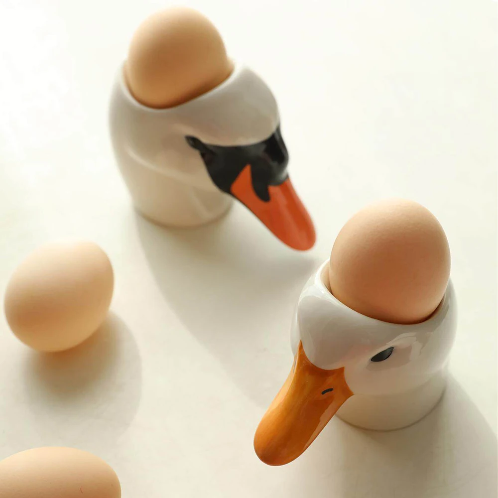Home Decor Duck - Ceramic Egg Cup Creative Hand Drawn