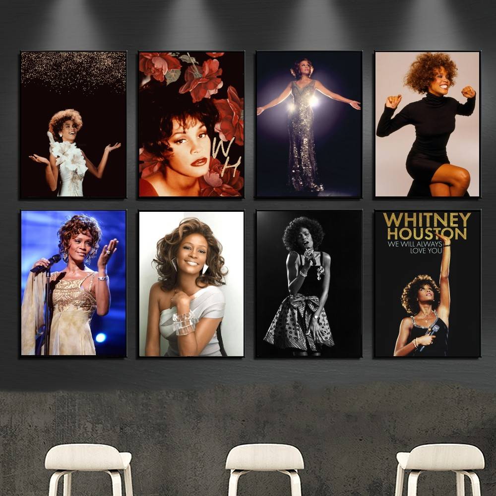 Home Decor Houston - Whitney Houston Singer Poster Sticker HD