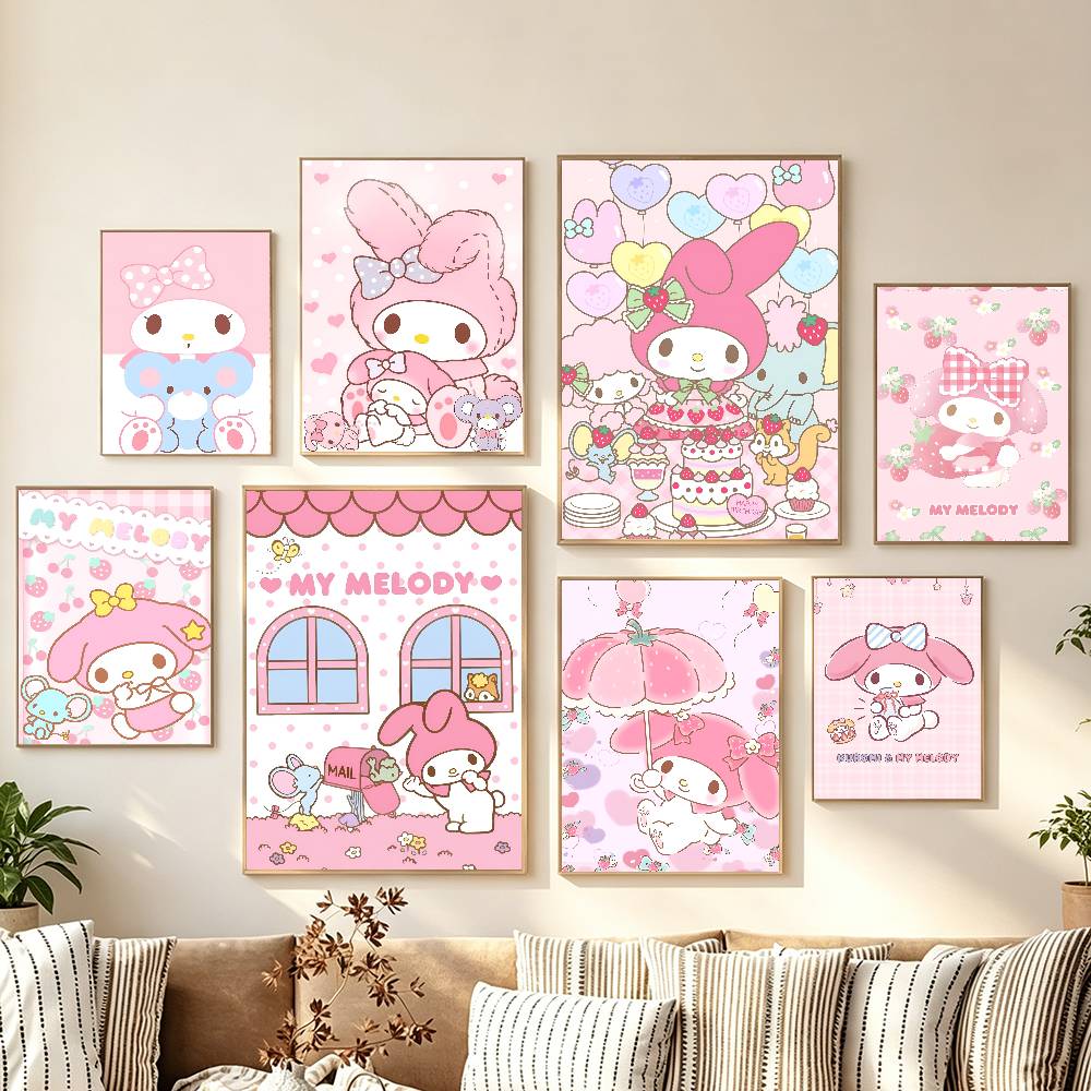 Abstract Oil Painting - 1PC Cute Cartoon My M-Melody Poster