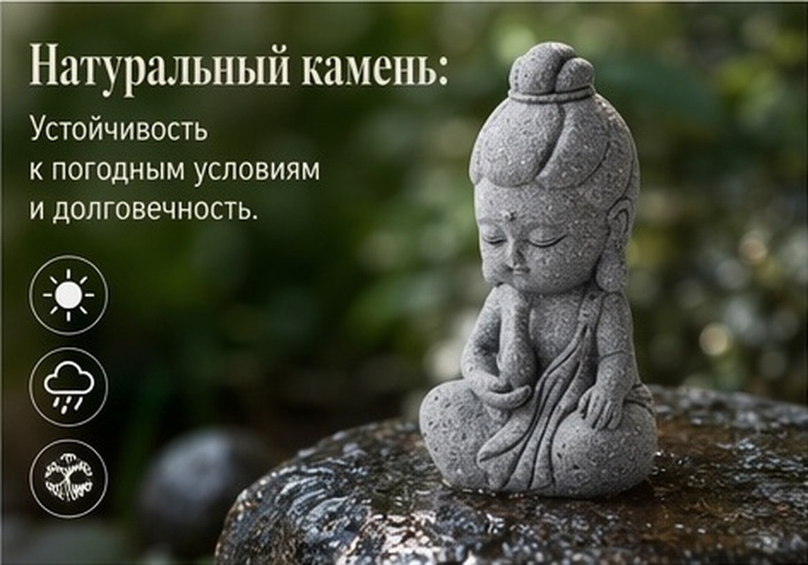 Home Decor Zen - Mini Stone Kwan Yin Buddha Statue