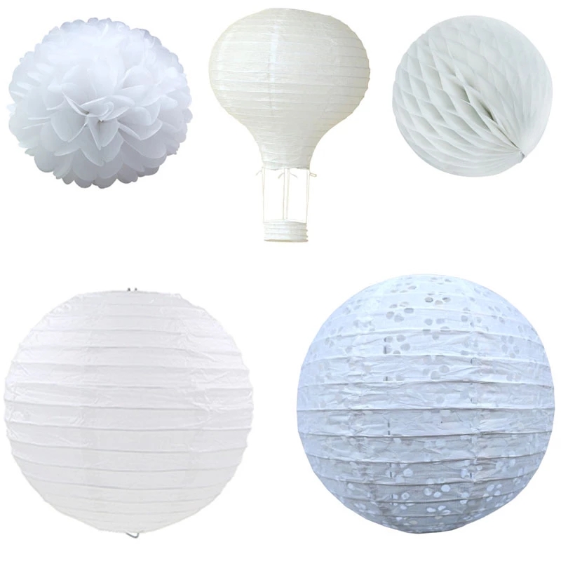 Home Decor Scrap - 1pc White series Chinese paper lanterns