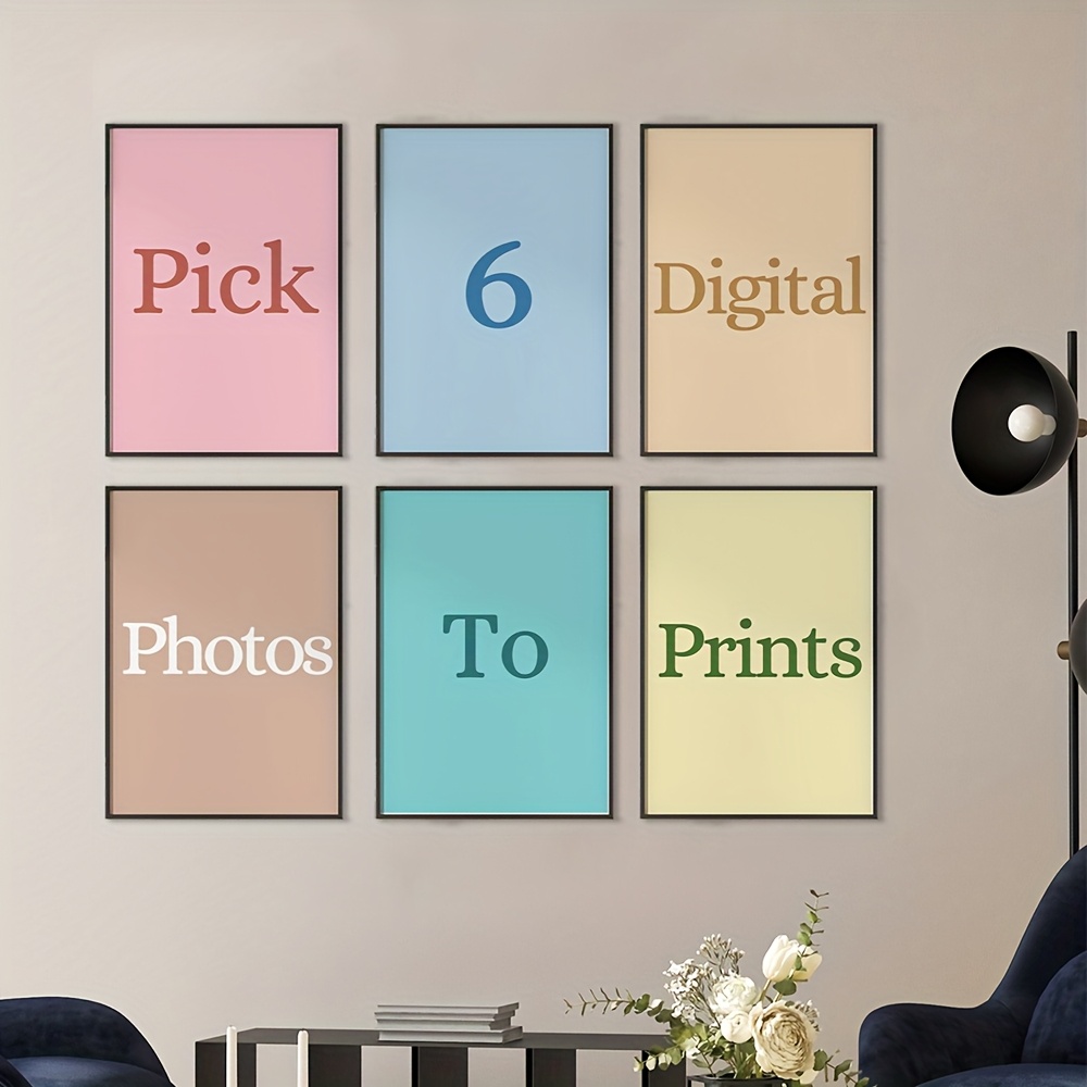 Home Decor Foto - 6pcs/set Personalized Custom Canvas Printing Photo