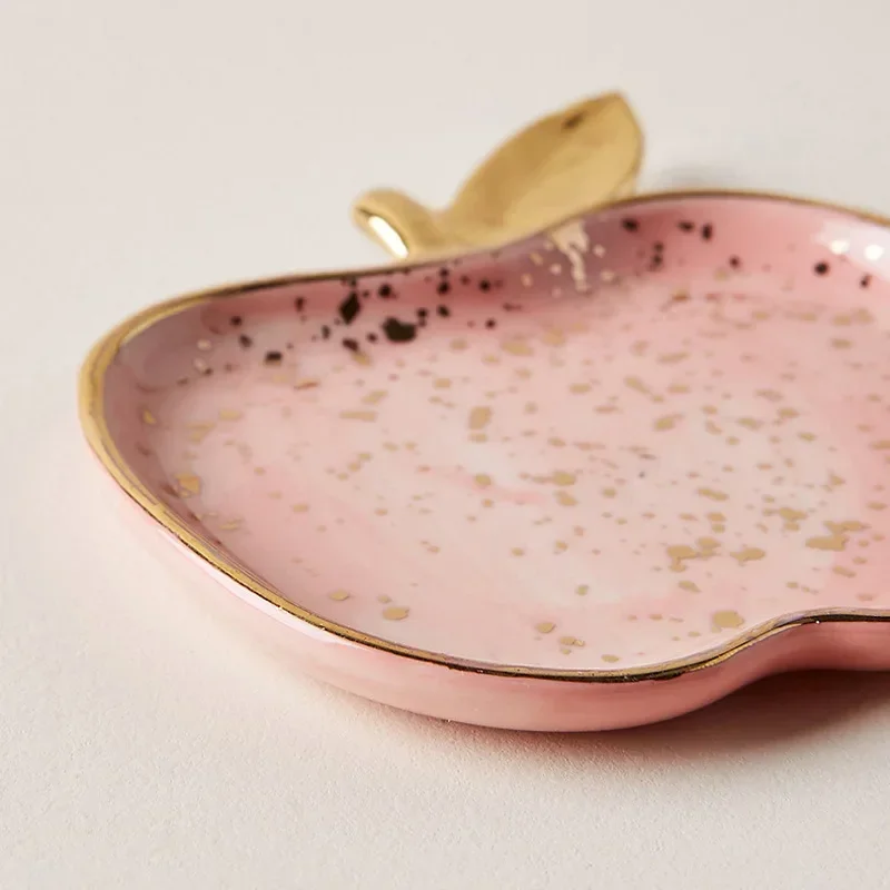 Ceramic Trinket Dish - Nordic Ceramic Watermelon Shaped Jewelry Dish