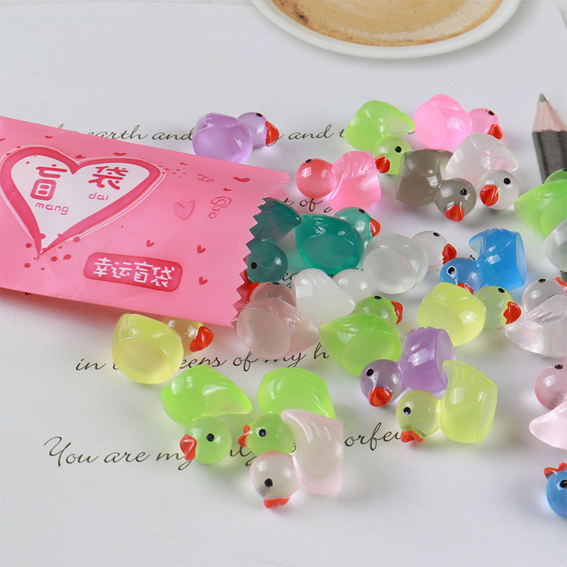 5pcs Cute Mini Luminous Resin  - огляд і ціна Home Decor Duck