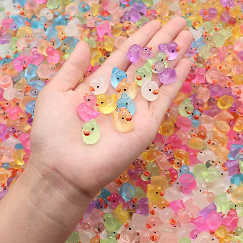 5pcs Cute Mini Luminous Resin  - огляд і ціна Home Decor Duck