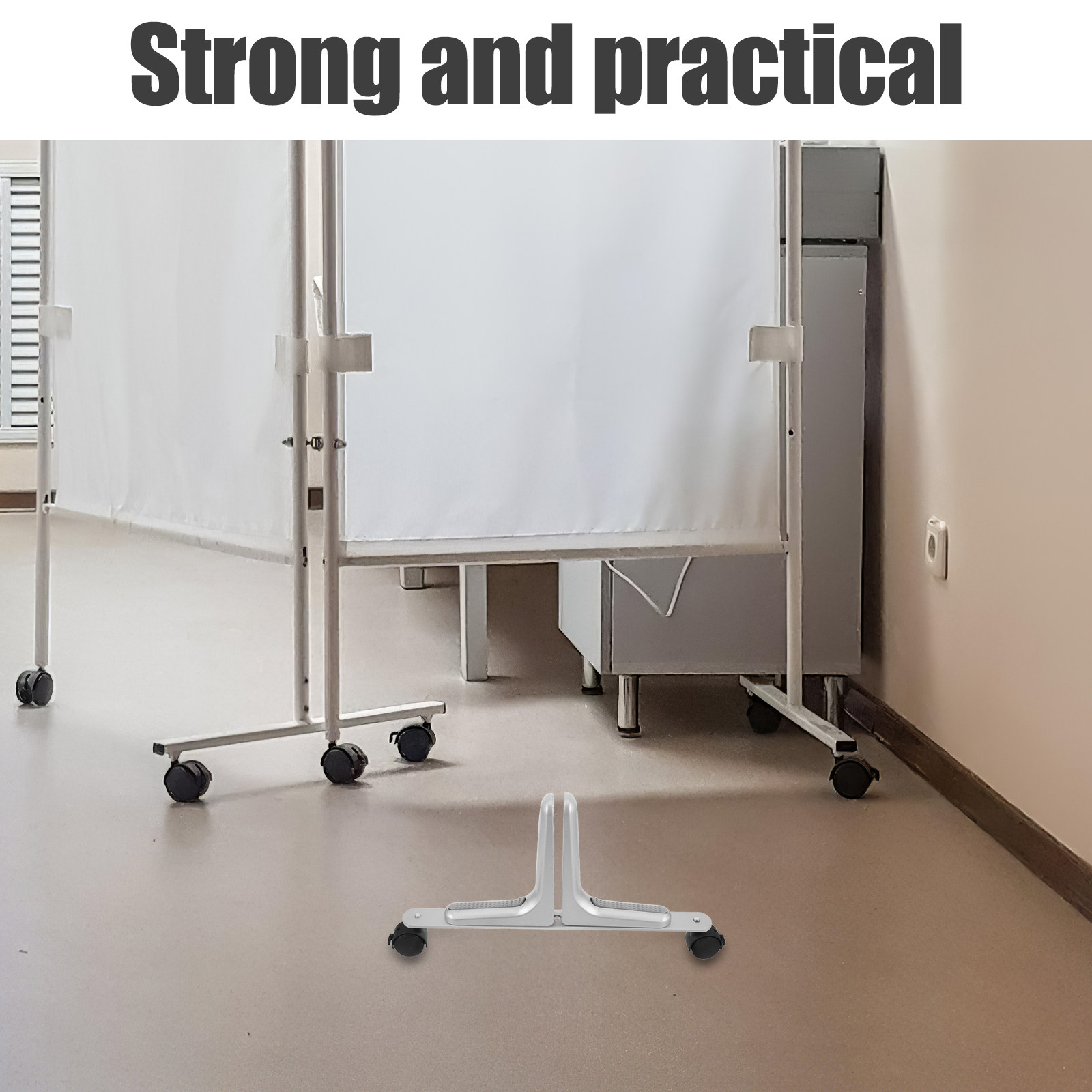 Silver Movable Wheels Stand Fo - огляд і ціна Room Divider Screen