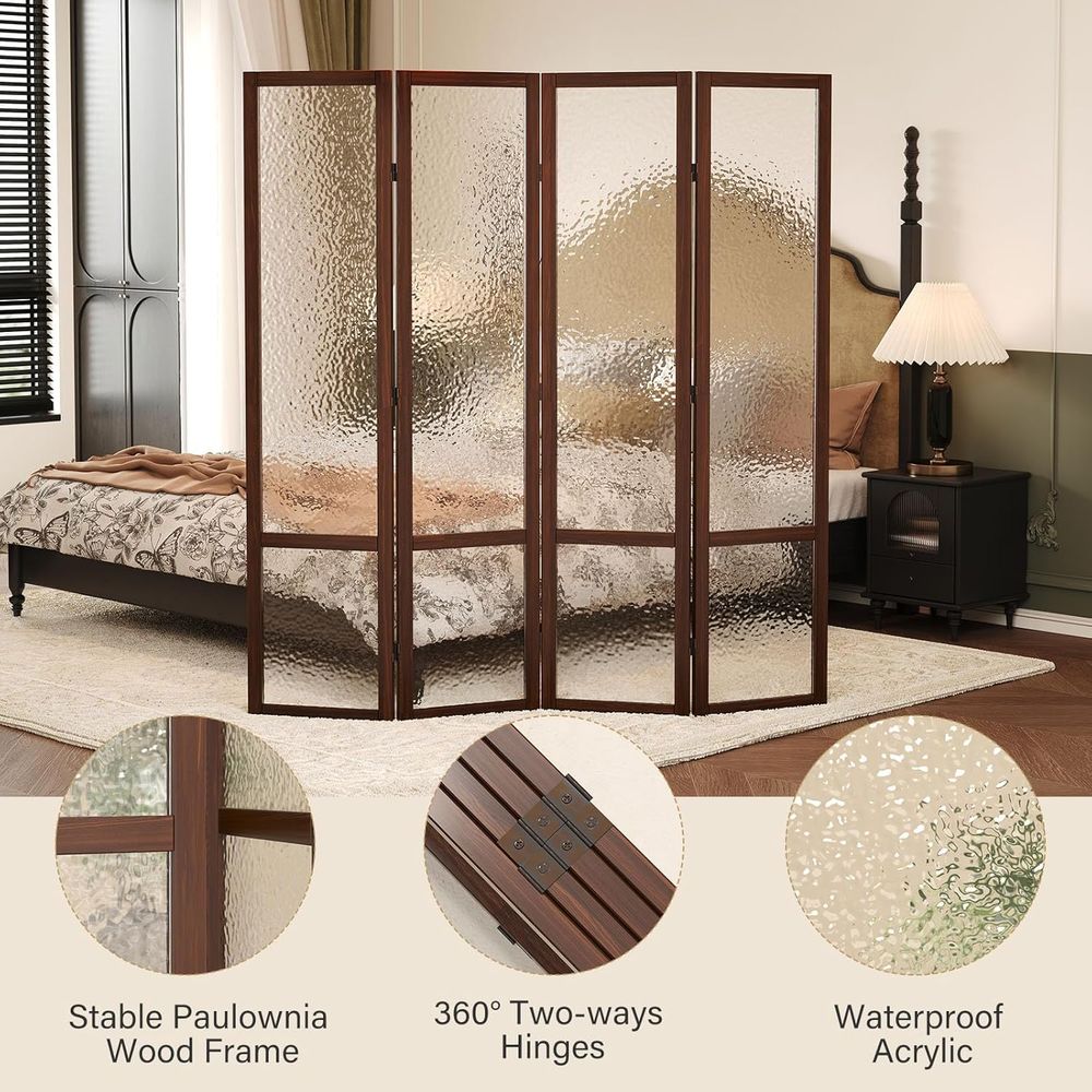 4-Panel Acrylic Folding Room D - огляд і ціна Room Divider Screen