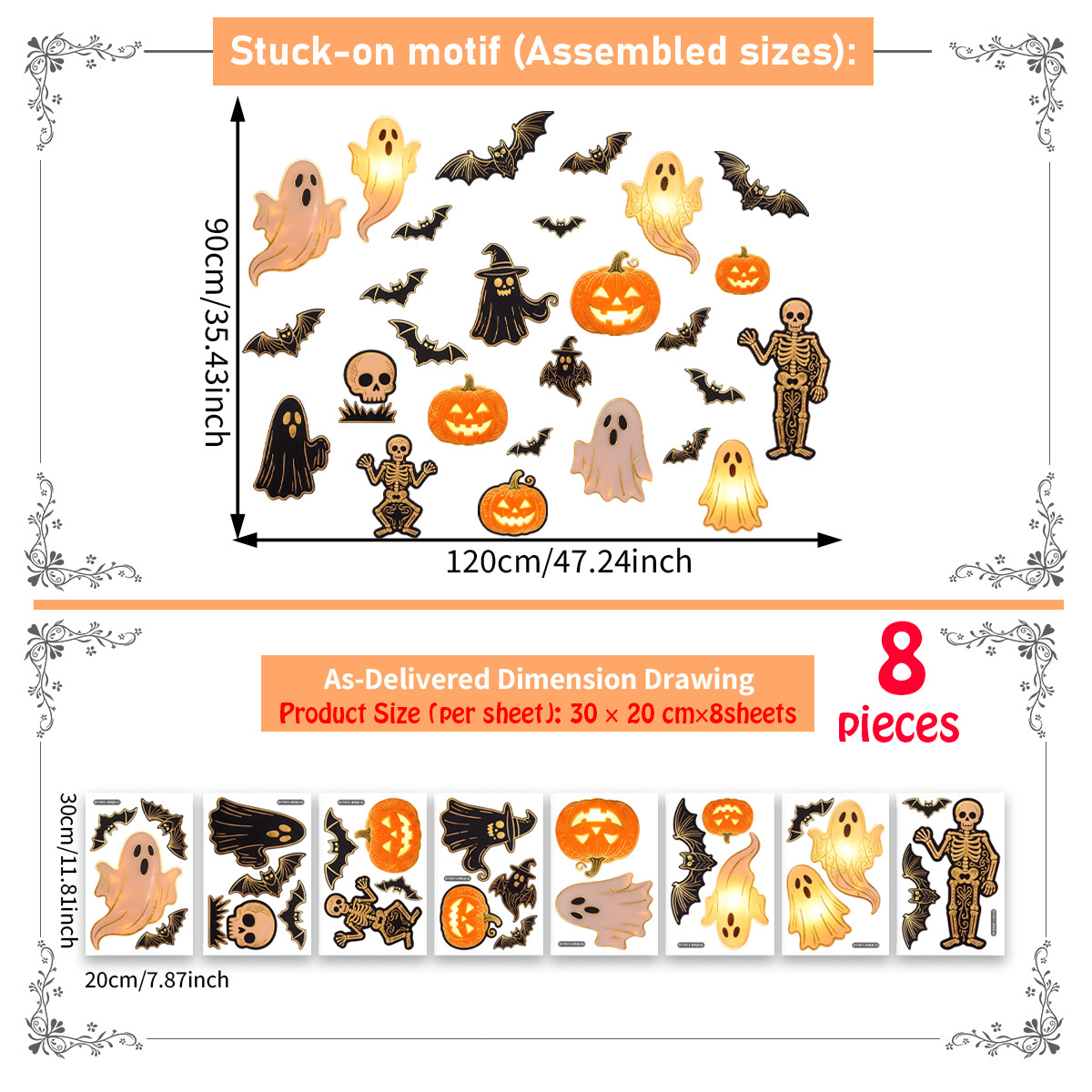 Reusable Halloween Window Clin - огляд і ціна X Home Decor