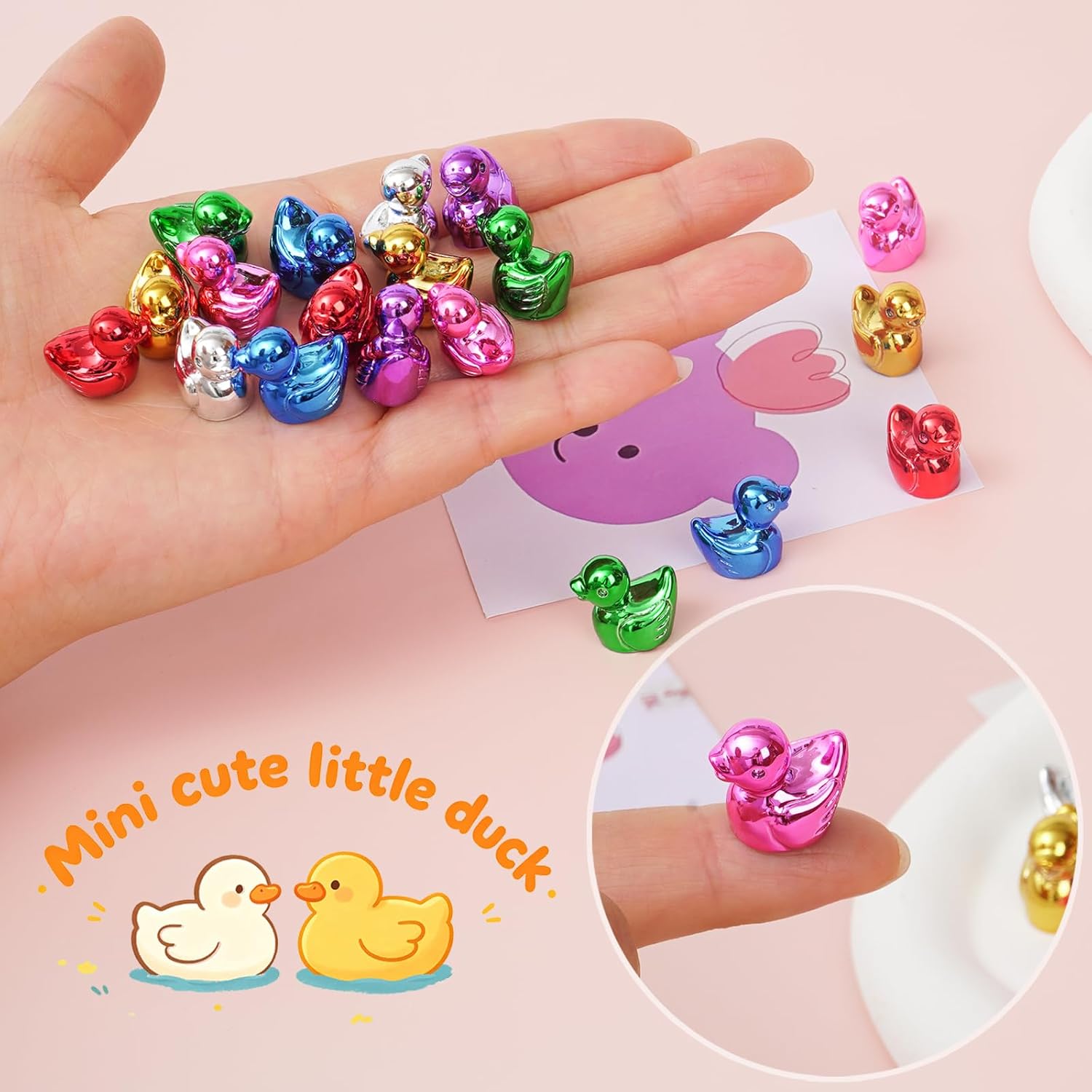 40pcs Mini Colorful Electropla - огляд і ціна Home Decor Duck