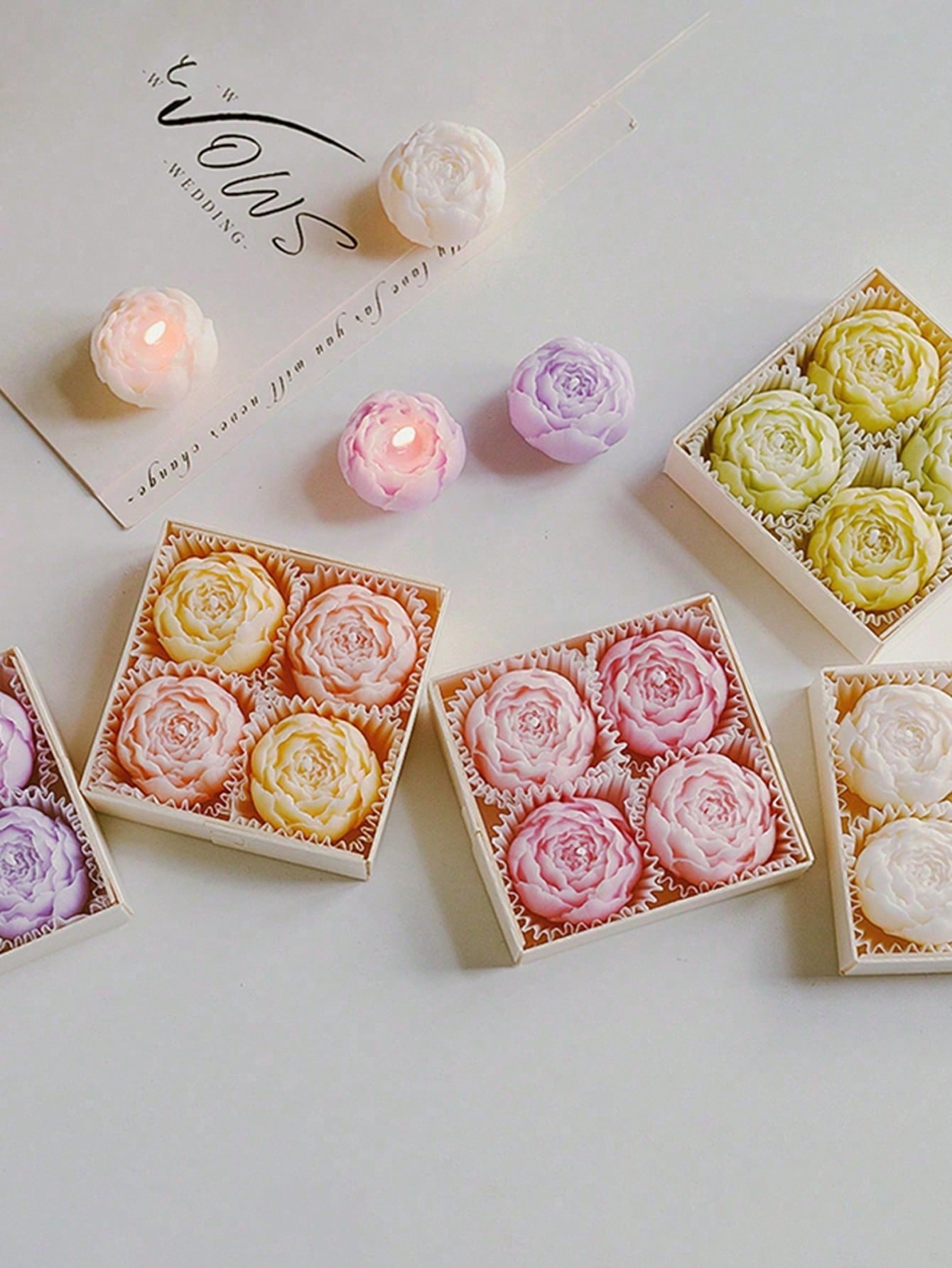 4pcs/Box Rose Scented Soy Wax  - огляд і ціна Home Decor Handmade