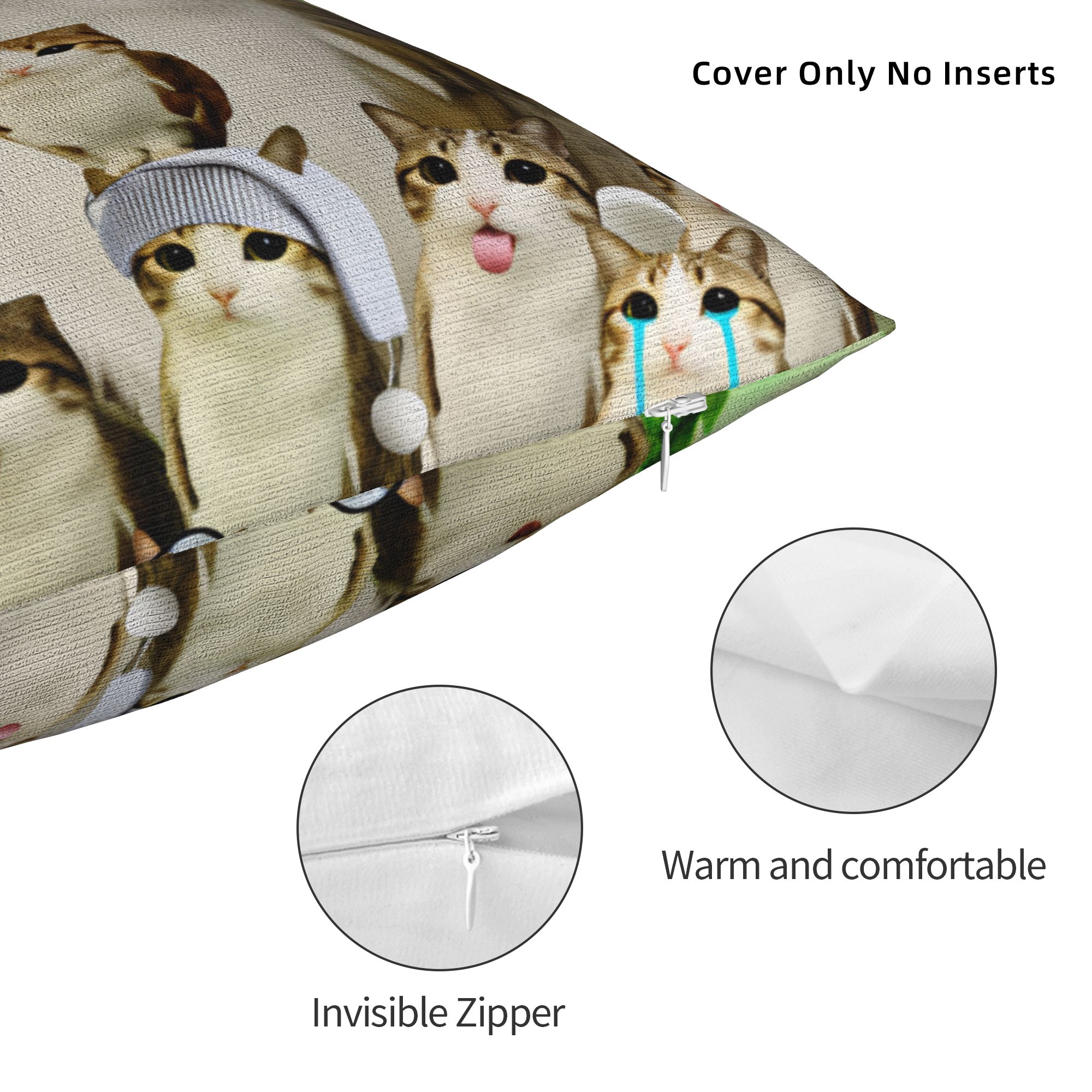 Pillow Cover Funny Meowl Cat F - огляд і ціна Home Decor Png