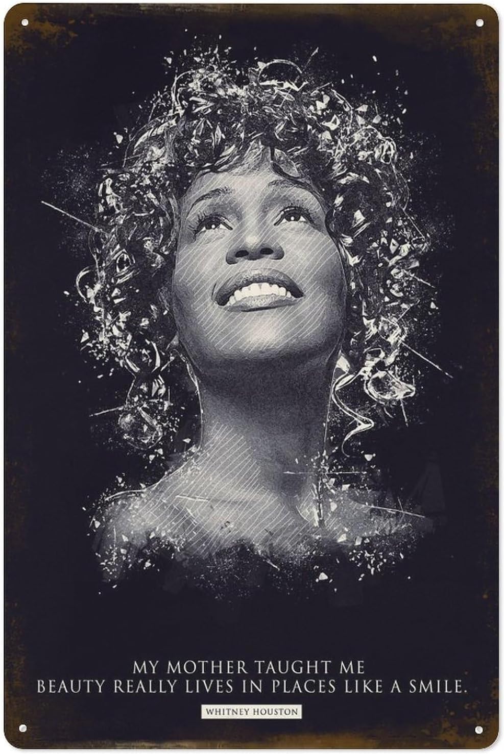 Whitney Houston Quote Metal Ti - огляд і ціна Home Decor Houston