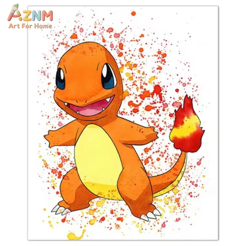 1PC ，Anime Pokemon Canvas Pain - огляд і ціна Abstract Oil Painting